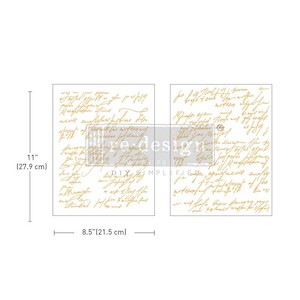 Artist supply: Redesign Kacha FOIL Transfer-Shimmering Script- Middy size.