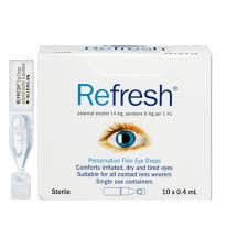 Chemist shop - pharmacy: REFRESH EYE DROPS 10 x 0.4ml