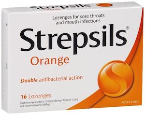 Strepsils Lozenge Orange 16pk