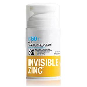 Chemist shop - pharmacy: Invisible Zinc 4Hr Water Resistant. SPF50+ 50ml