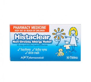 Chemist shop - pharmacy: HISTACLEAR 10mg 30s