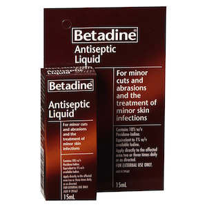 Chemist shop - pharmacy: BETADINE Antiseptic Liquid 15ml