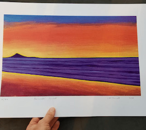 Taranaki Sunset – screen print