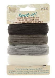 Internet only: BeadSmith - Knot It - Waxed Brailian Cord - Card