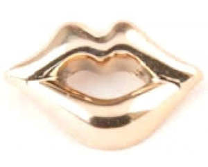 Cabochon - Acrylic - Lips - 14mm - 10 pieces - Rose Gold