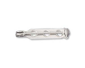 Brooch - Bar Pins (Safety) - 25mm - Silver - 10 pieces