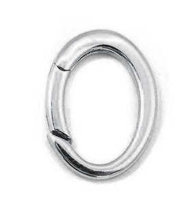 Internet only: Clasp - Hinged Clip - 15mm x 20mm - Silver - 1 piece