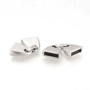 Internet only: Clasp - Fold Over - Glue in - Antique Silver - 28mm