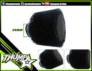 7009 | Air Filter Straight TSB70 | 35mm | Black