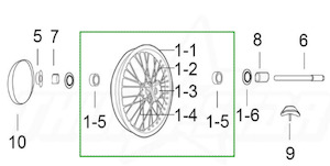 7890 | 16" Alloy rear Wheel| TSF230