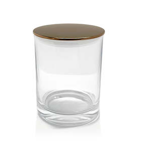 Vogue Tumbler - Clear Glass Jar with Bronze Metal Lid