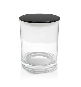 Vogue Tumbler - Clear Glass Jar with Black Metal Lid