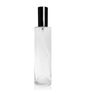 100ml Round Spray Bottle with Black Lid