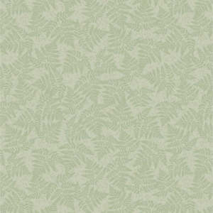 Forest Wonder - New Zealand Ferns in Medium Sage on Light Sage Background