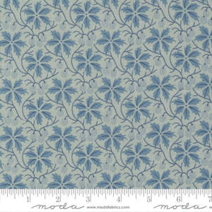 French General Bleu De France Collection - Maintenon in Blue on Ciel Blue