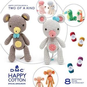 DMC Happy Cotton Pattern Booklet 3 - Amigurumi Two of a Kind - Male and Female T…