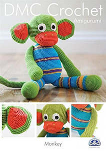 Craft material and supply: DMC Crochet Pattern - Amigurumi Monkey in 4-Ply / Fingering