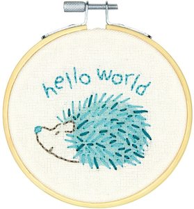 Craft material and supply: Dimensions Embroidery Kit - Hello Hedgehog (includes hoop!)