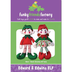 Funky Friends Soft Toy Pattern - Edward and Edwina Christmas Elves