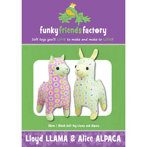 Funky Friends Soft Toy Pattern - Lloyd Llama & Alice Alpaca