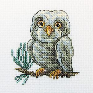 Craft material and supply: RTO Cross Stitch Kit - Owlet on Branch