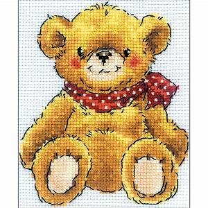 Craft material and supply: RTO Cross Stitch Kit - Teddy Bear