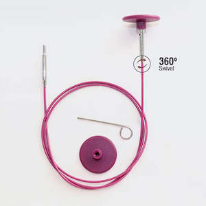 Craft material and supply: Knitpro - Interchangeable Cables - Stainless Steel cables with 360 degree Swivel Feature