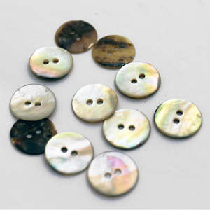 Craft material and supply: Buttons - Agoya Shell Round with 2 holes in 3 sizes