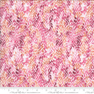 Cotton / Elastane Stretch Jersey - Moody Bloom Pink on White