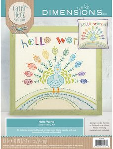 Dimensions Embroidery Kit - Hello World