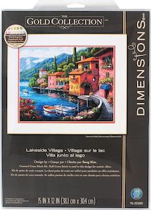 Dimensions Gold Collection Counted Cross Stitch Kit - Lakeside Village