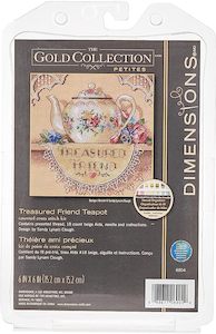 Dimensions Gold Collection Petites Counted Cross Stitch Kit - Treasured Friend Teapot