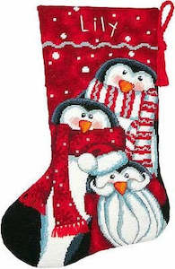 Dimensions Needlepoint Kit - Christmas Stocking Holiday Penguins