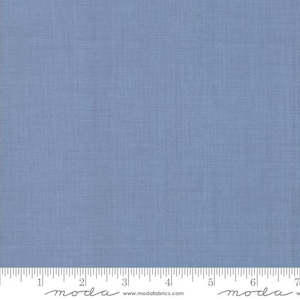 Craft material and supply: French General Lawns - Tres Jolie Linen Texture Blender in Woad Blue