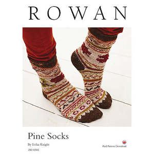 Rowan Knitting Pattern - Pine Socks by Erika Knight using Felted Tweed