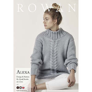 Rowan Knitting Pattern - Alexa Oversized Pullover with Ribbed Neck by Quail Stud…