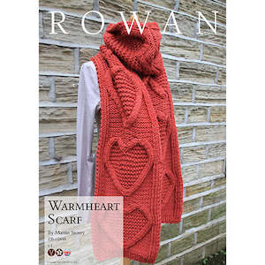 Craft material and supply: Rowan Knitting Pattern - Warmheart Cabled Scarf with Heart Motif by Martin Storey using Rowan Big Wool