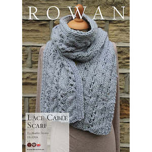 Craft material and supply: Rowan Knitting Pattern - Lace Cable Scarf by Martin Storey using Rowan Big Wool