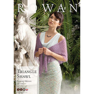 Craft material and supply: Rowan Knitting Pattern - Triangle Shawl by Jennie Atkinson using Kidsilk Haze