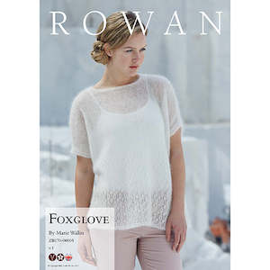 Craft material and supply: Rowan Knitting Pattern - Foxglove by Marie Wallin using Kidsilk Haze