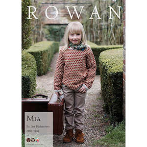 Craft material and supply: Rowan Knitting Pattern - Mia Girls Pullover by Lisa Richardson using Felted Tweed