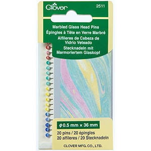 Clover 2511 - Marbled Glass Head Pins