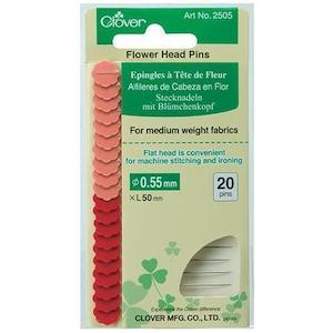 Craft material and supply: Clover 2505 - Long Flower Head Pins for medium weight fabrics