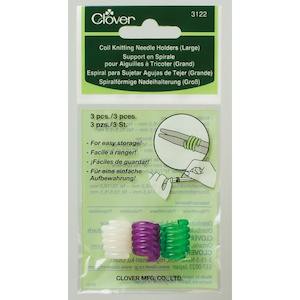 Craft material and supply: Clover C3122 - Coil Knitting Needle Stitch Keepers