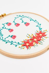 Craft material and supply: DMC Embroidery Kit - Bouganvilliers Garden (includes hoop!)