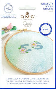 Craft material and supply: DMC Cross-Stitch Kit Aida 14 ct Special Colours range - Alphabet on Morning Dew