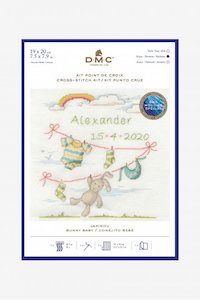 DMC Counted Cross Stitch Kit - Baby Bunny Birth Record