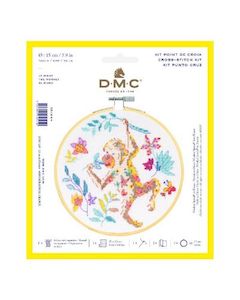 Craft material and supply: DMC Counted Cross Stitch Kit - Monkey (includes hoop!)