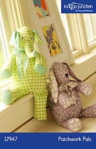 Craft material and supply: Indygo Junction Sewing Patterns - Patchwork Pals Elephant & Rabbit