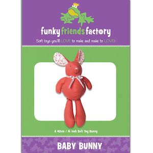 Craft material and supply: Funky Friends Soft Toy Pattern - Baby Bunny